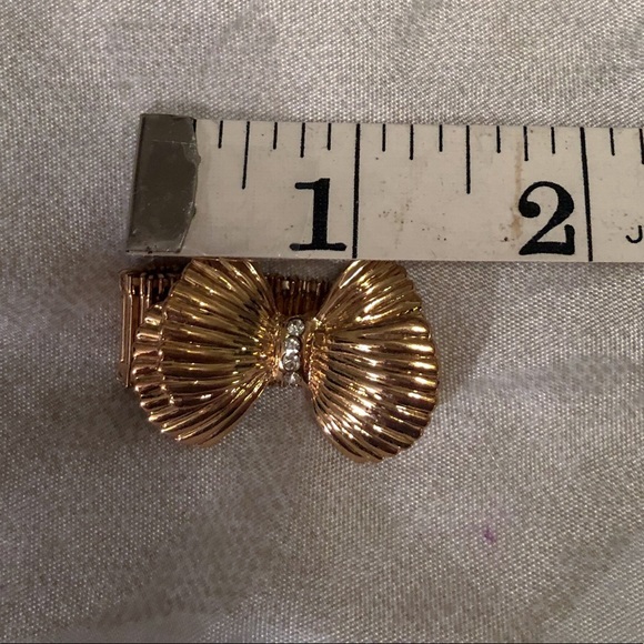 Lilly Pulitzer Gold Bow Stretch Ring ONE SIZE - Picture 4 of 4